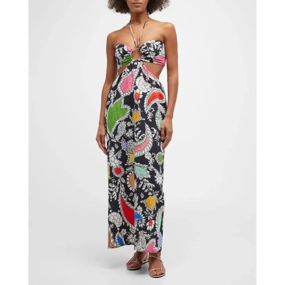 Mara Hoffman Laila Cutout Halter Maxi Dress Size XS